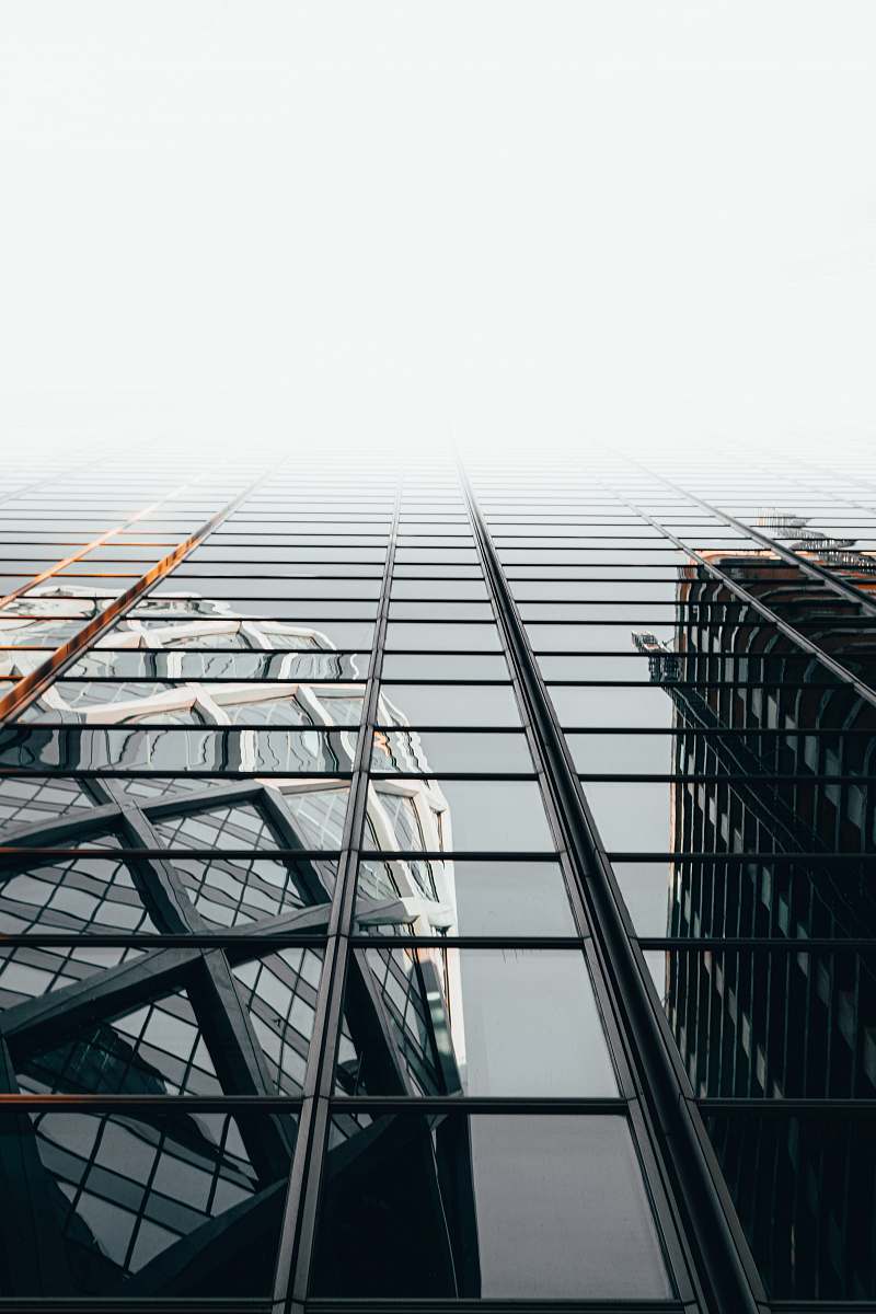 office building worm's-eye view of tower building la défense